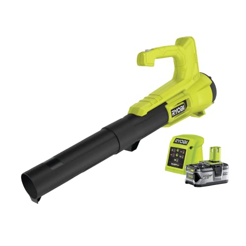RYOBI 18 V ONE+ Akku-Laubgebläse RY18BLA-140 (Luftgeschwindigkeit 145 km/h, Luftvolumen 7,1 m³/min, inkl. 4,0 Ah Akku und Ladegerät) von Ryobi