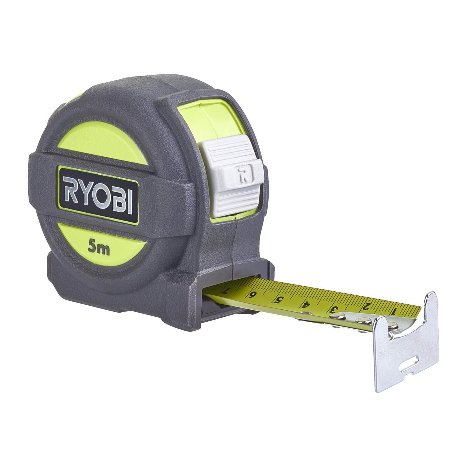 RYOBI Maßband RTM5M, Bandmaß, Messband, Rollmaßband, Genauigkeitsklasse II, 5m von Ryobi