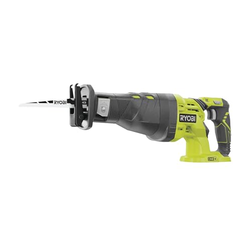 RYOBI 18 V ONE+ Akku-Säbelsäge R18RS-0 (28 mm Hublänge, Leerlaufdrehzahl 0-2900 min⁻¹, Max. Schnitttiefe in Holz 20 cm, ohne Akku + Ladegerät) von Ryobi