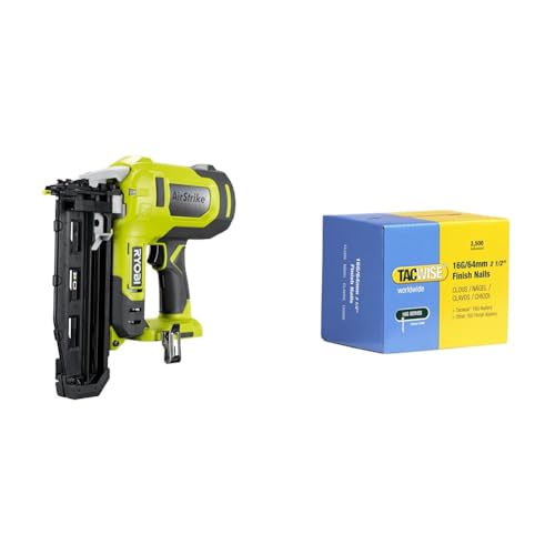 Ryobi 18 V ONE+ Brushless Akku-Nagler Performance R16GN18-0 & Tacwise 0301 Typ 16G/64 mm Nägel, 2.500 Stück von Ryobi