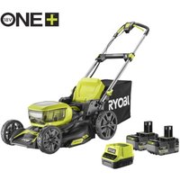 Ryobi 18 V ONE+ Brushless Akku-Rasenmäher RY18LMX46A-250, Schnittbreite 46 cm, inkl. 2 x 5,0 Ah Akku und Ladegerät von Ryobi