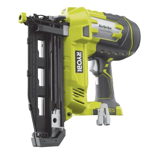 Ryobi 18 Volt Akku-Nagler R18N16G-0 (Nagler mit Nägel, Gürtelhaken, 2 Abstandshalter - ohne Akku + Ladegerät) 5133002222 von Ryobi