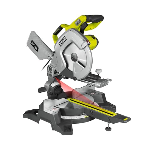 Ryobi 2000 W Kappsäge und Gehrungssäge EMS254L (Säge mit Sägeblatt, Zubehör) 5133001202 von RYOBI