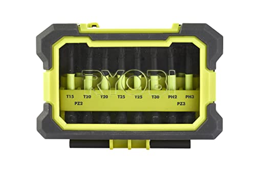 RYOBI TORQUE+ Impact Schrauber-Bit-Set RAK10MSDI, 10-teilig, 50 mm, für hohe Belastungen, langlebig von RYOBI