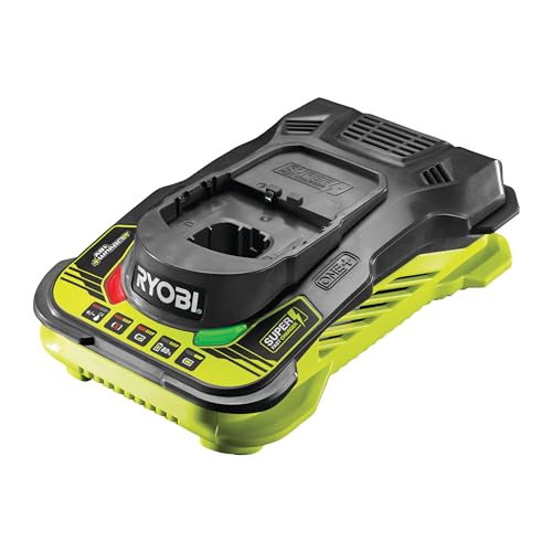 RYOBI 18 V ONE+ Akku-Schnellladegerät RC18150 (Ladestrom 5,0 A, kompatibel mit allen RYOBI 18 V ONE+ Akkus, geliefert im Karton) von Ryobi