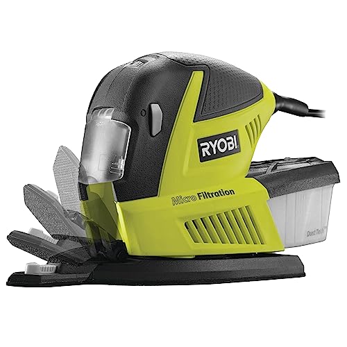 Ryobi 180W Elektro-Multischleifer (Variable Geschwindigkeitsregulierung, 2mm Schwingkreis) 5133002910 RMS180-SA30, Grau von Ryobi