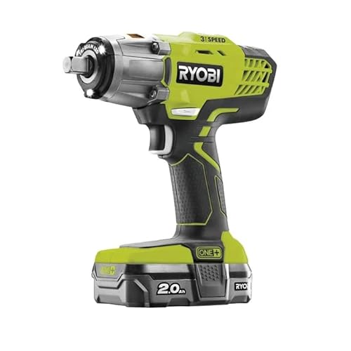 Ryobi 5133003574 Impact 18 V mit 3 Geschwindigkeiten, maximale Leistung 400 Nm + Lithium-Batterie One+ 2 Ah. + Schlüssel (Maße) + Transporttasche von Ryobi