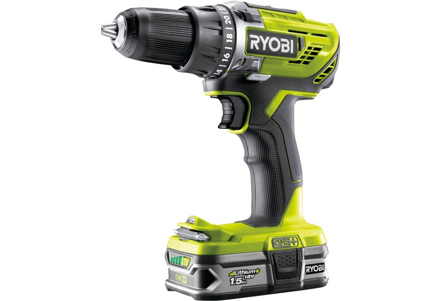 Ryobi Akku-Bohrschrauber ONE+ Akku-Bohrschrauber R18DD3-215S, 18Volt von Ryobi