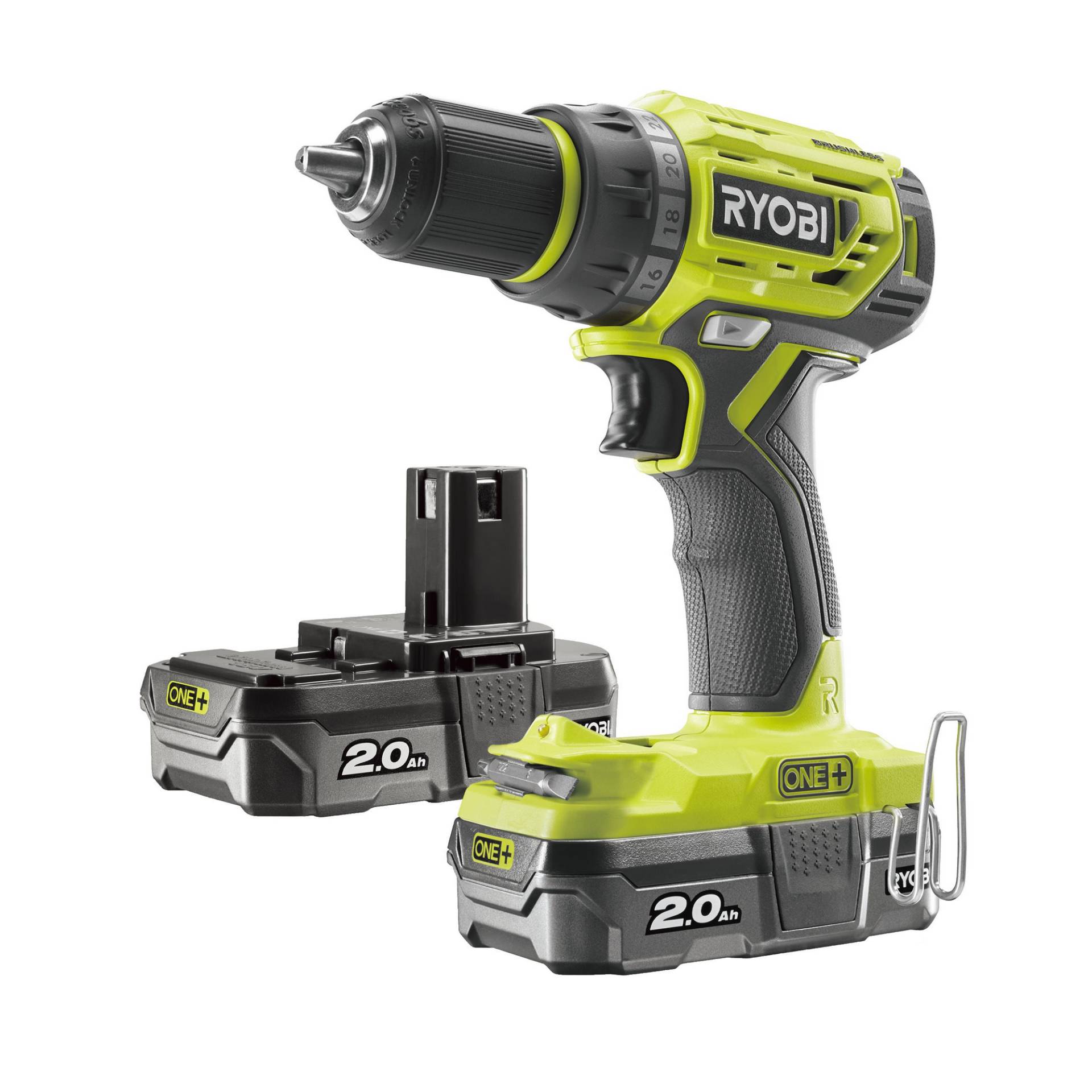 Ryobi Akku-Bohrschrauber 'ONE+ HP R18DD7-220S' 18 V inkl. 2 Akkus und Ladegerät Ryobi Akku-Bohrschrauber 'ONE+ HP R18DD7-220S' 18 V inkl. 2 Akkus und Ladegerät von Ryobi