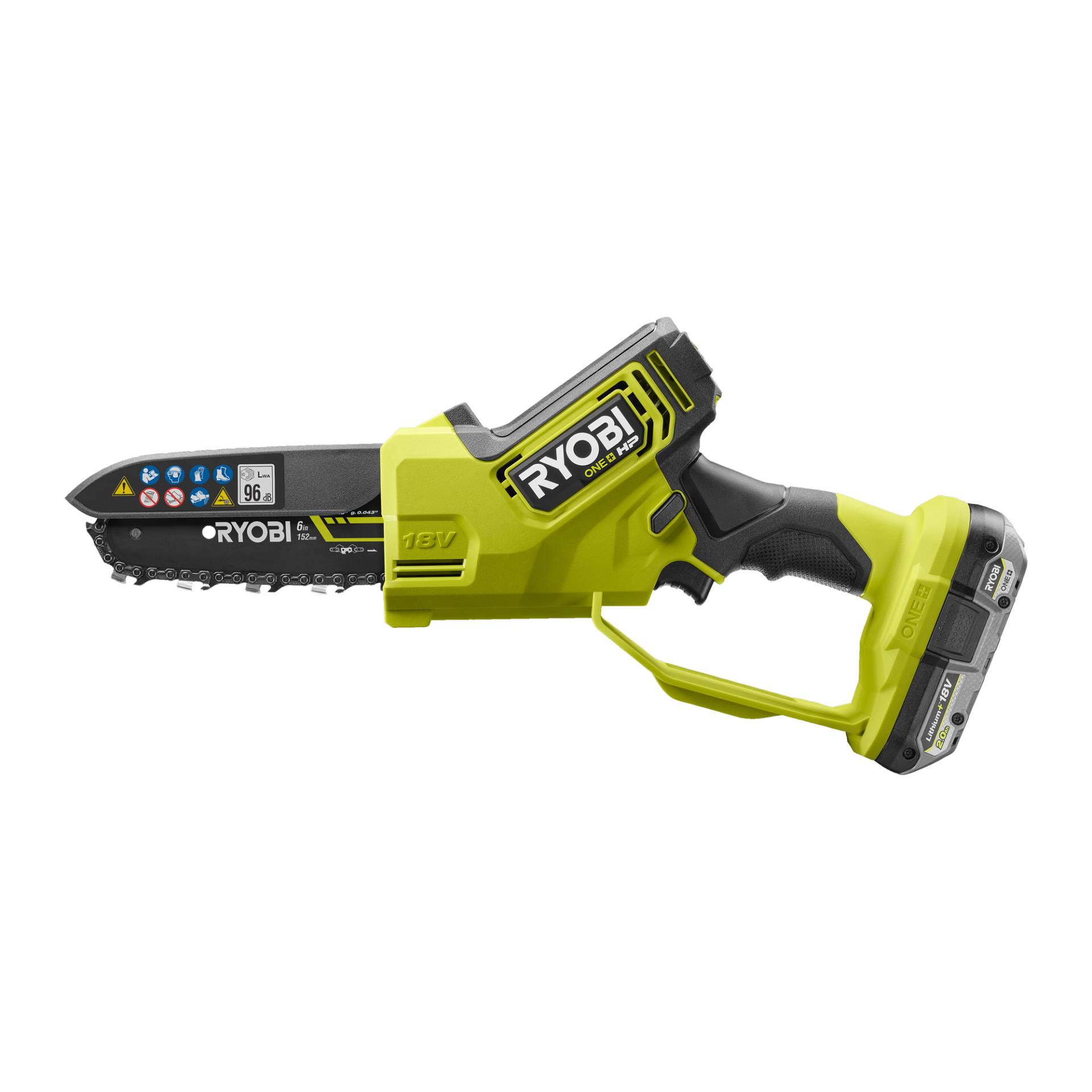 Ryobi Akku-Einhand-Kettensäge 'One+ HP Brushless RY18PSX15A-120' 18 V 15 cm mit Akku und Ladegerät Ryobi Akku-Einhand-Kettensäge 'One+ HP Brushless RY18PSX15A-120' 18 V 15 cm mit Akku und Ladegerät von Ryobi