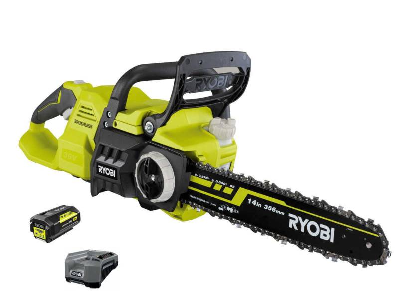 Ryobi Akku-Kettensäge RYOBI Akku-Kettensäge RY36CSX35A-0 36V Brushless mit Akku Ladegerät von Ryobi