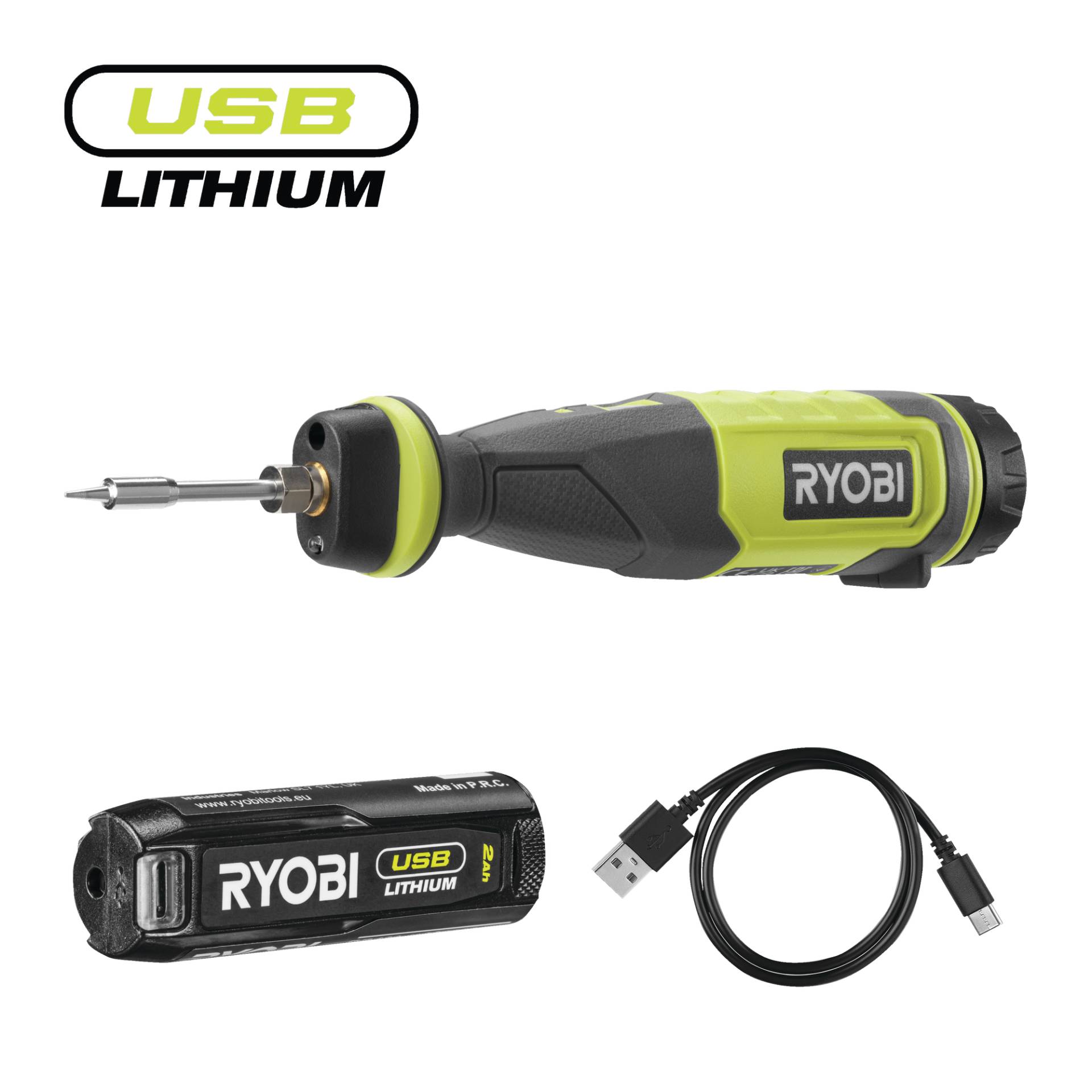 Ryobi Akku-Lötstift 4 V inklusive Akku und USB-C Ladekabel Ryobi Akku-Lötstift 4 V inklusive Akku und USB-C Ladekabel von Ryobi