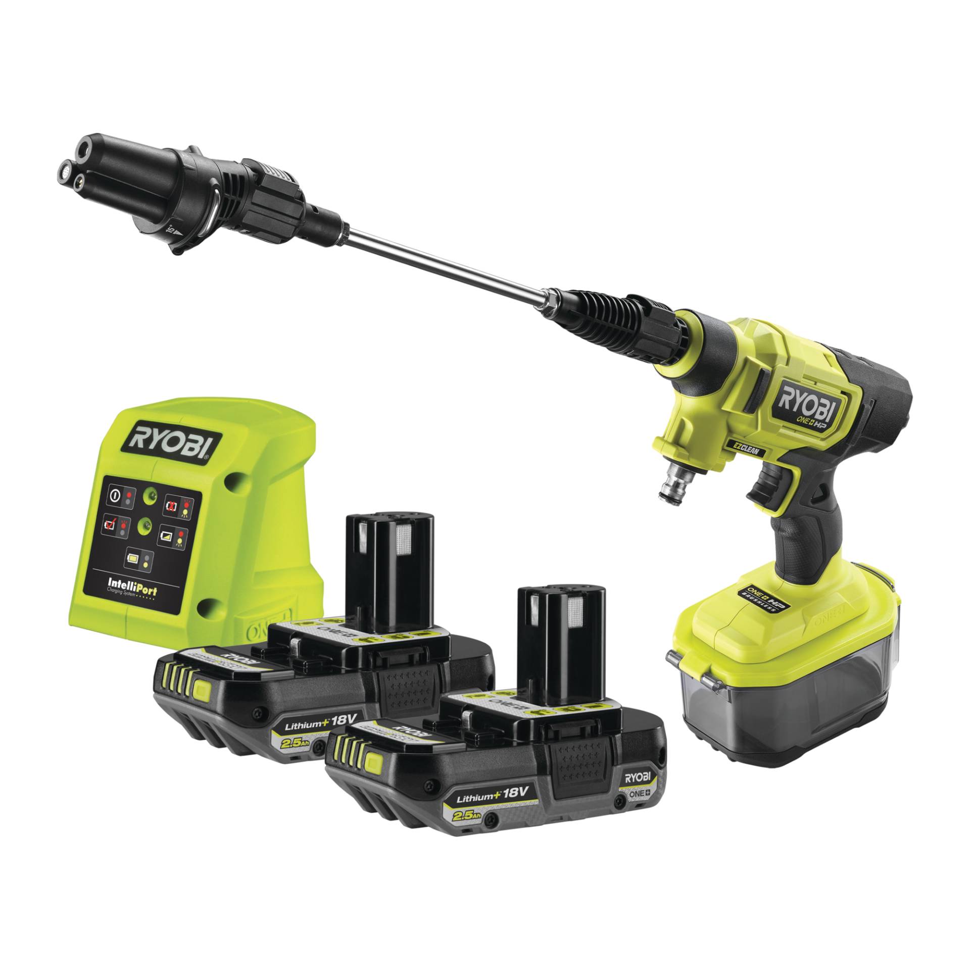 Ryobi Akku-Mitteldruckreiniger 'ONE+ HP Brushless RY18PWX41A-125P' 18 V inklusive 2 Akkus und Ladegerät Ryobi Akku-Mitteldruckreiniger 'ONE+ HP Brushless RY18PWX41A-125P' 18 V inklusive 2 Akkus und Ladegerät von Ryobi