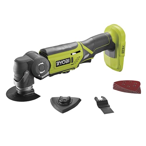 RYOBI 18 V ONE+ Akku-Multitool R18MT-0 (Oszilationswinkel 3,2°, 6-stufige Geschwindigkeitsregulierung, Schwingzahl 10000-20000 min⁻¹ ohne Akku und Ladegerät) von Ryobi