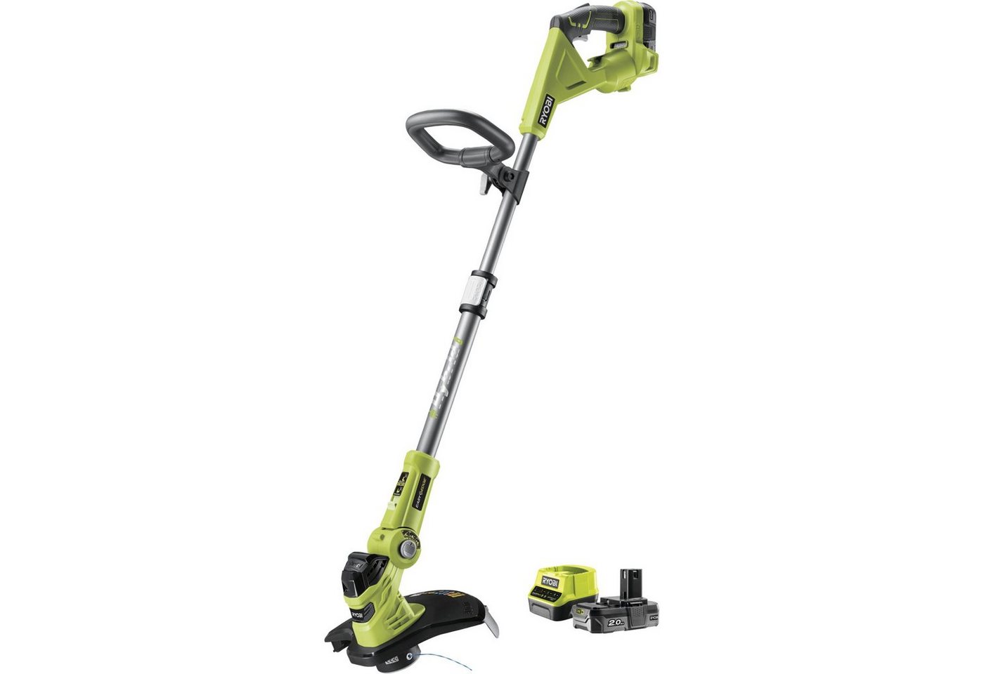 Ryobi Akku-Rasentrimmer ONE+ Hybrid-Rasentrimmer RLT1831H20F, 18Volt + Kabelbetrieb von Ryobi