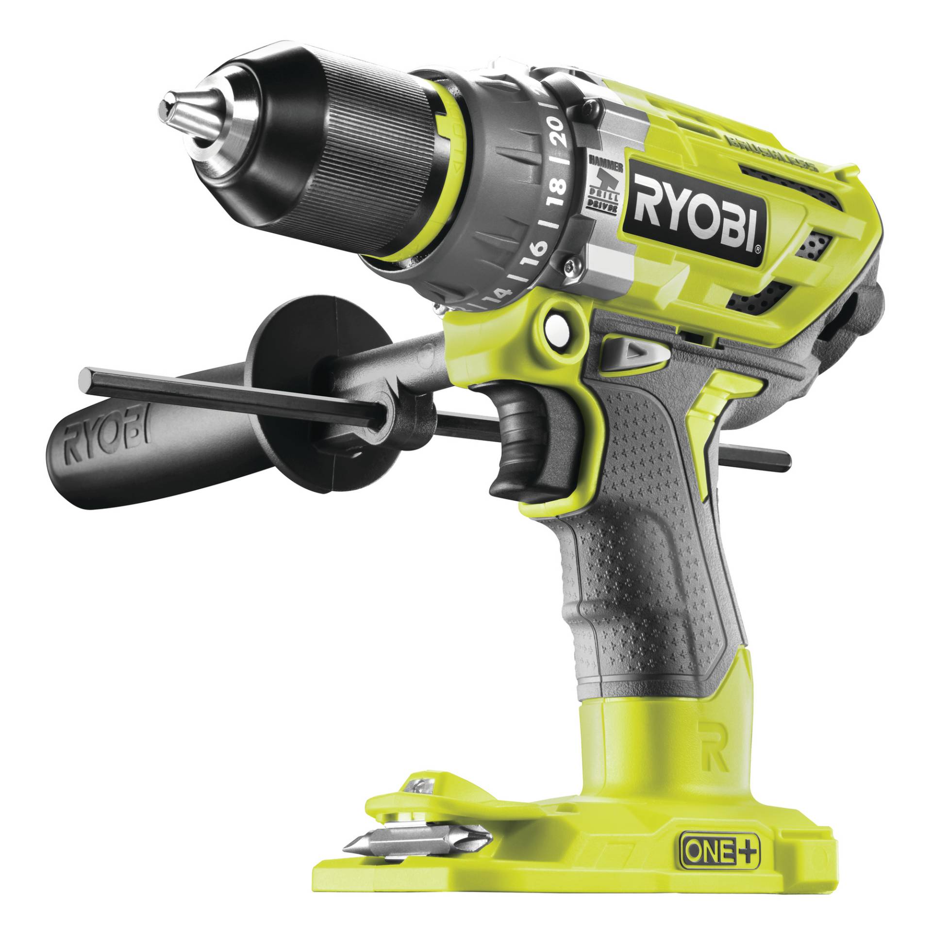Ryobi Brushless Akku-Schlagbohrschrauber 'ONE+ R18PD7-0' 18 V ohne Akku und Ladegerät Ryobi Brushless Akku-Schlagbohrschrauber 'ONE+ R18PD7-0' 18 V ohne Akku und Ladegerät von Ryobi