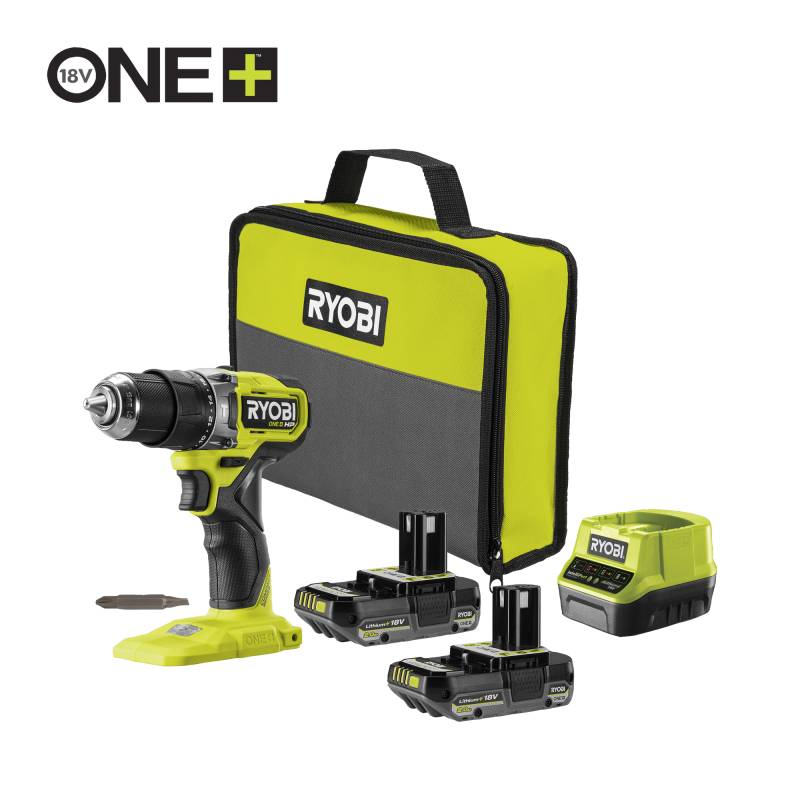 Ryobi Akku-Schlagbohrschrauber 'RPD18C1-220S 18 V ONE+ HP Brushless' mit 2 x 2,0 Ah Akkus und Ladegerät von Ryobi