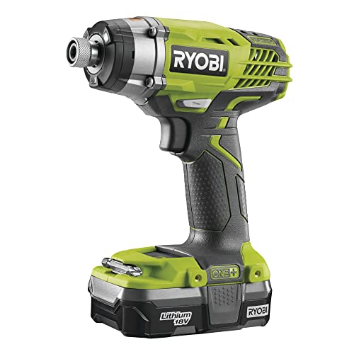 RYOBI 18 V ONE+ Akku-Schlagschrauber R18ID3-0 (Drehmoment 220Nm, Leerlaufdrehzahl 0-3200 min⁻¹, Schlagzahl 0-3400 min⁻¹, 3 Schaltstufen, 6,35 mm (¼“) Innensechskant-Aufnahme, ohne Akku & Ladegerät) von Ryobi