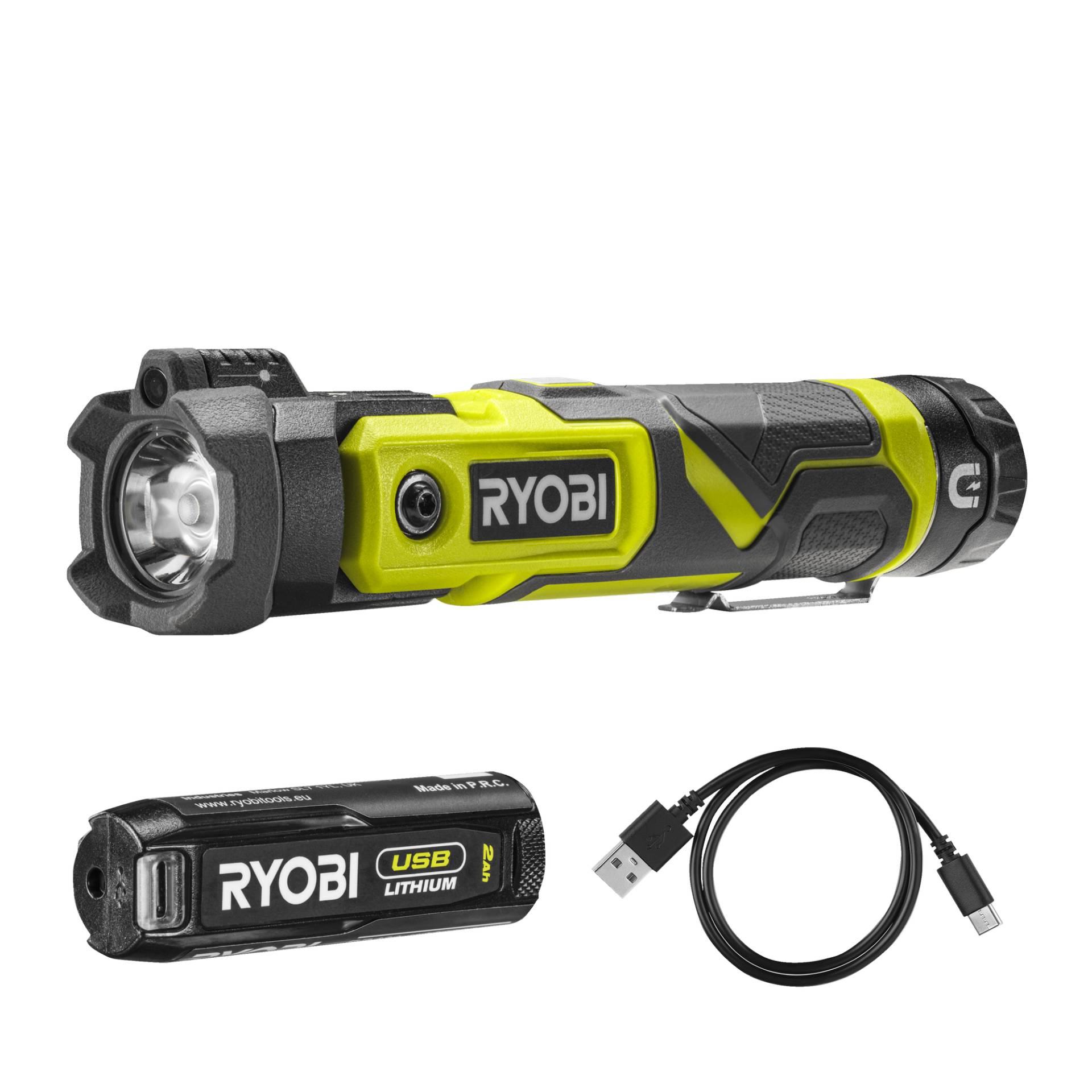 Ryobi Akku-Taschenlampe 'USB-Lithium' 640 lm 23,8 cm 4 V mit Akku und Ladekabel Ryobi Akku-Taschenlampe 'USB-Lithium' 640 lm 23,8 cm 4 V mit Akku und Ladekabel von Ryobi