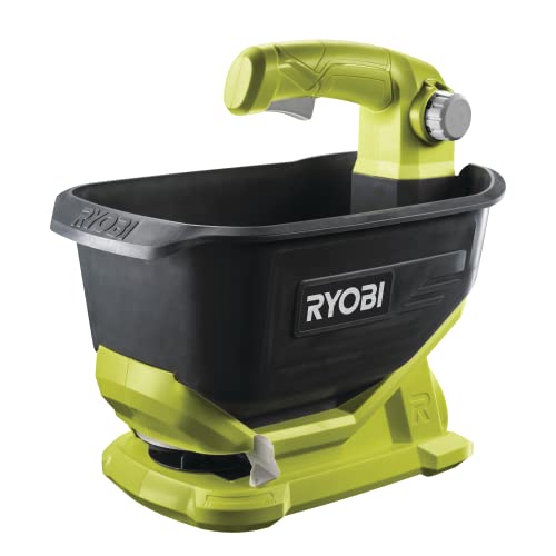 RYOBI 18 V ONE+ Akku-Universalstreuer OSS1800 (4 Liter Tank, Streubreite einstellbar (2,5 bis 3,5 m) ohne Akku und Ladegerät), grün von Ryobi