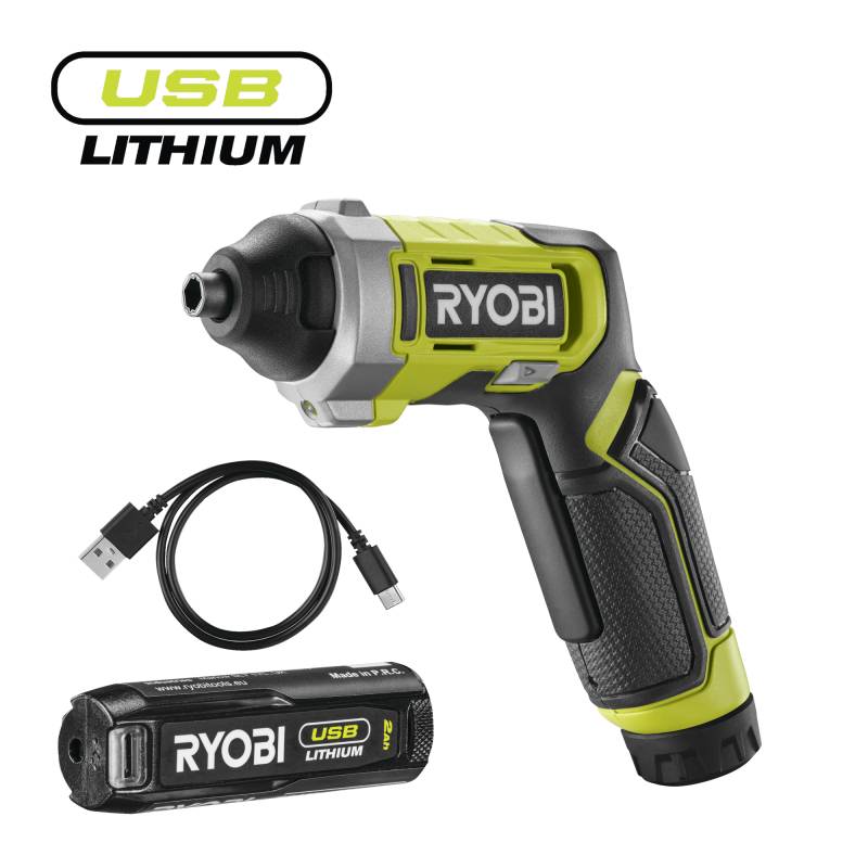 Ryobi Akkuschrauber 'USB-Lithium' 4 V mit Akku und Ladekabel von Ryobi