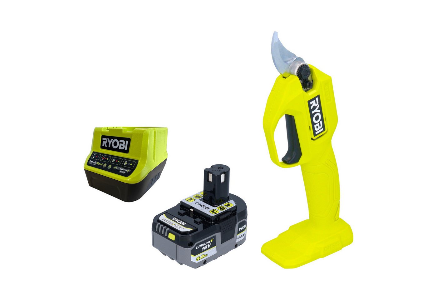 Ryobi Astschere RY18SCA Akku Gartenschere 18 V 25 mm + 1x Akku 5,0 Ah + Ladegerät von Ryobi