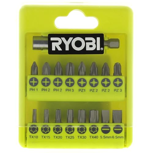 Ryobi Bitset 17-tlg. RAK17SD (Bit-Set bestehend aus 16x Bit, 1x Bithalter) 5132002550 von Ryobi