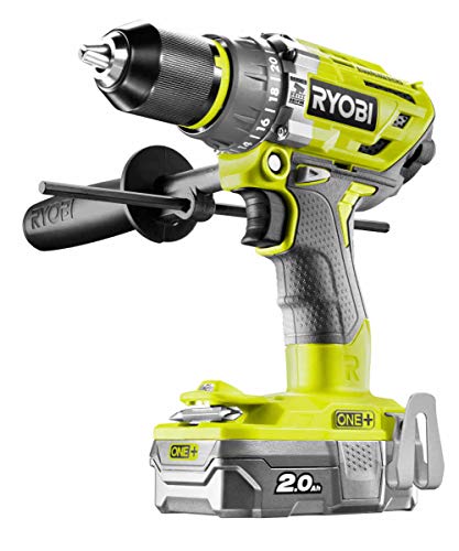 Ryobi Akku-Schlagbohrschrauber (18 V, Schlagbohrfunktion, mit 2x Akku 2,0 Ah, Schnellspannbohrfutter) R18PD7-220B von Ryobi