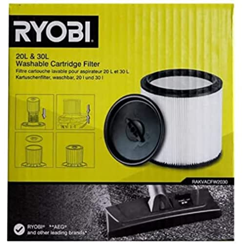 Ryobi Ersatzfilter für Staubsauger, RAKVACFW2030, Passend für Ryobi Staubsauger mit 20 L, 30 L von Ryobi