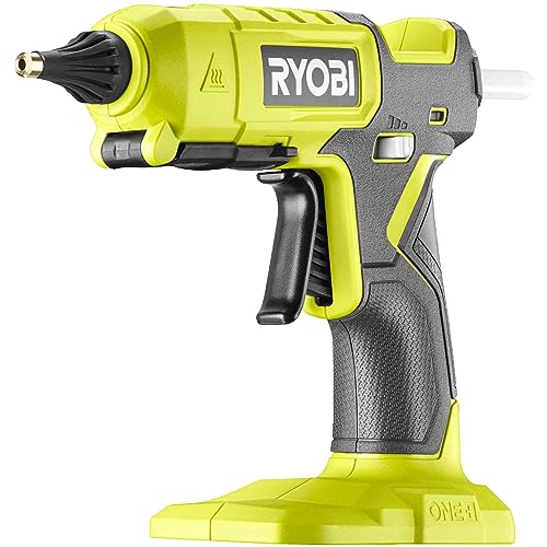 RYOBI 18 V ONE+ Akku-Heißklebepistole RGLM18-0 (Klebestickdurchmesser 7 mm, Düsendurchmesser 1,8 mm, Temperaturbereich bis 170°C, inkl. 3x Klebesticks, ohne Akku und Ladegerät) von RYOBI