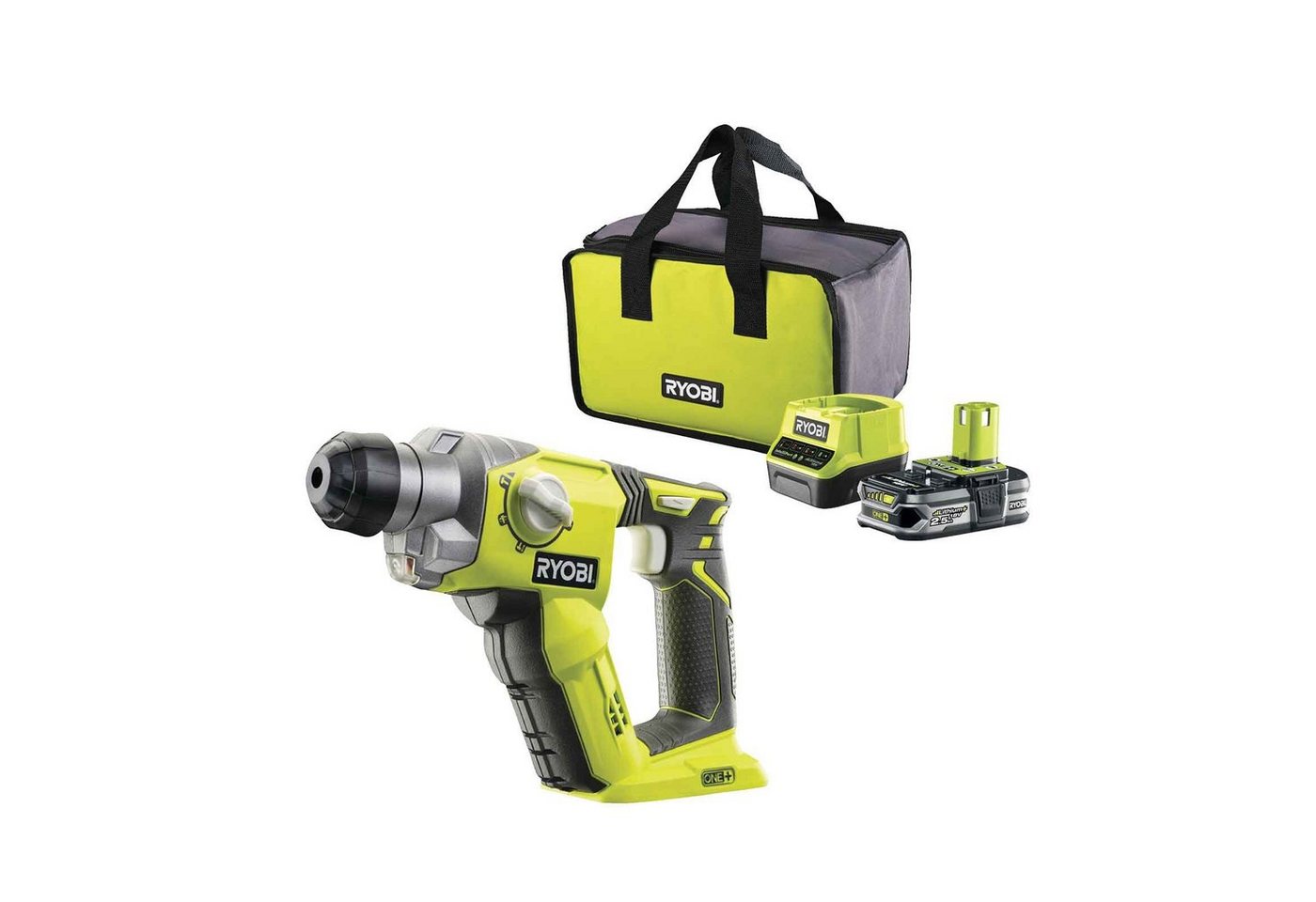 Ryobi Kombihammer Akku-Bohrhammer R18SDS-125S ONE+ Schlagbohrmaschine 1,3 Joule, 18 V, inkl. Ladegerät & 1x Akku von Ryobi