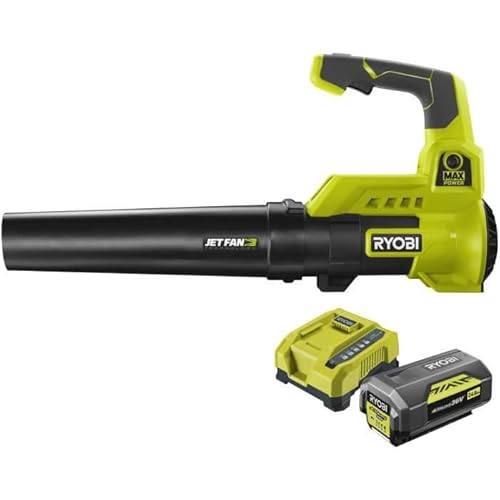 Laubbläser RYOBI 36 V Max Power – 1 Akku LithiumPlus 36 V 4,0 Ah – 1 Schnellladegerät 6,0 Ah – RY36BLA-140 von Ryobi