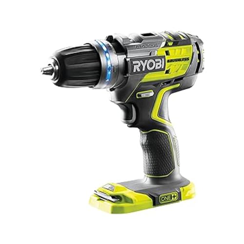 RYOBI 18 V ONE+ Brushless Akku-Schlagbohrschrauber R18PDBL-0 (Drehmoment 60 Nm, 10 Einstellungen, Bohrfutter 13 mm, Max. Bohrdurchmesser in Holz|Mauerwerk|Stahl 50|13|13mm, ohne Akku und Ladegerät) von RYOBI