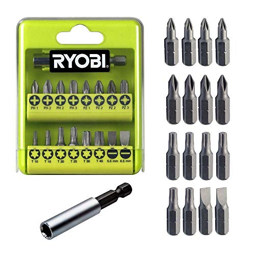 Ryobi Bitset 17-tlg. RAK17SD (Bit-Set bestehend aus 16x Bit, 1x Bithalter) 5132002550 von Ryobi