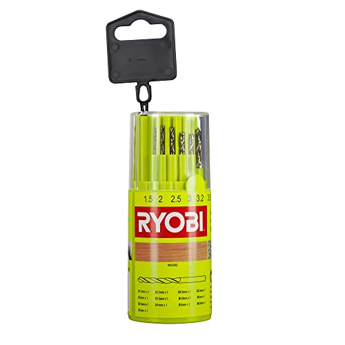 RYOBI HSS-Bohrer-Set RAK13HSS, 13-teilig, für Metall, Holz und Kunststoff, verschiedene Größen von RYOBI
