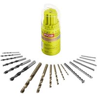 Ryobi - RAK18DMIX Kit 18 Bits Bohrer Schraubendreher Bohren Holz Wand Metall von Ryobi