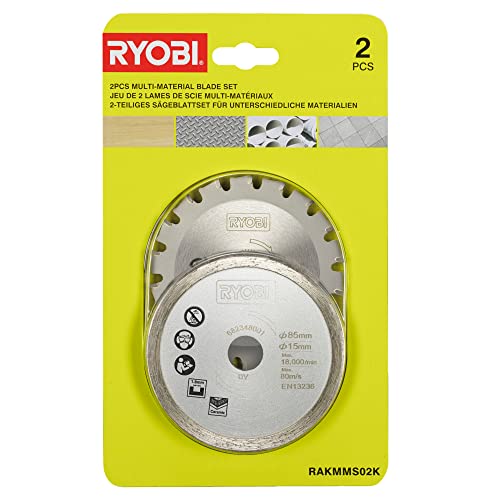 Ryobi RAKMMS02K Multimaterial-Sägeblätter (2 Stück), silberfarben von Ryobi