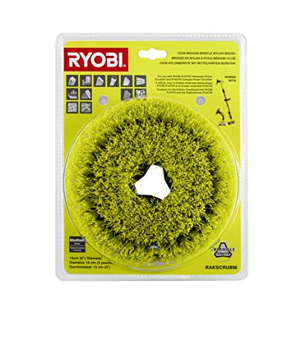 RYOBI 15cm Ersatzbürste RAKSCRUBM 5132004947, medium, Nylon (kompatibel mit R18CPS-0, R18TPS-0 und R18TPS-120G) von Ryobi