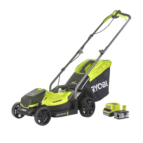 Ryobi Rasenmäher, 18 V, OnePlus LithiumPlus, Schnitt 33 cm, 1 Akku 4,0 Ah-1, Ladegerät RLM18X33B40 von Ryobi