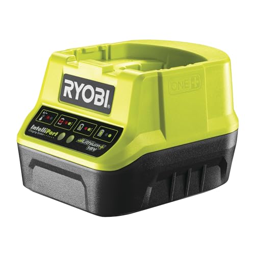 Ryobi Schnellladegerät 18V, Spannungs- und Temperaturüberwachung, mit Schutzelektronik, ohne Akku – RC18-120 von Ryobi