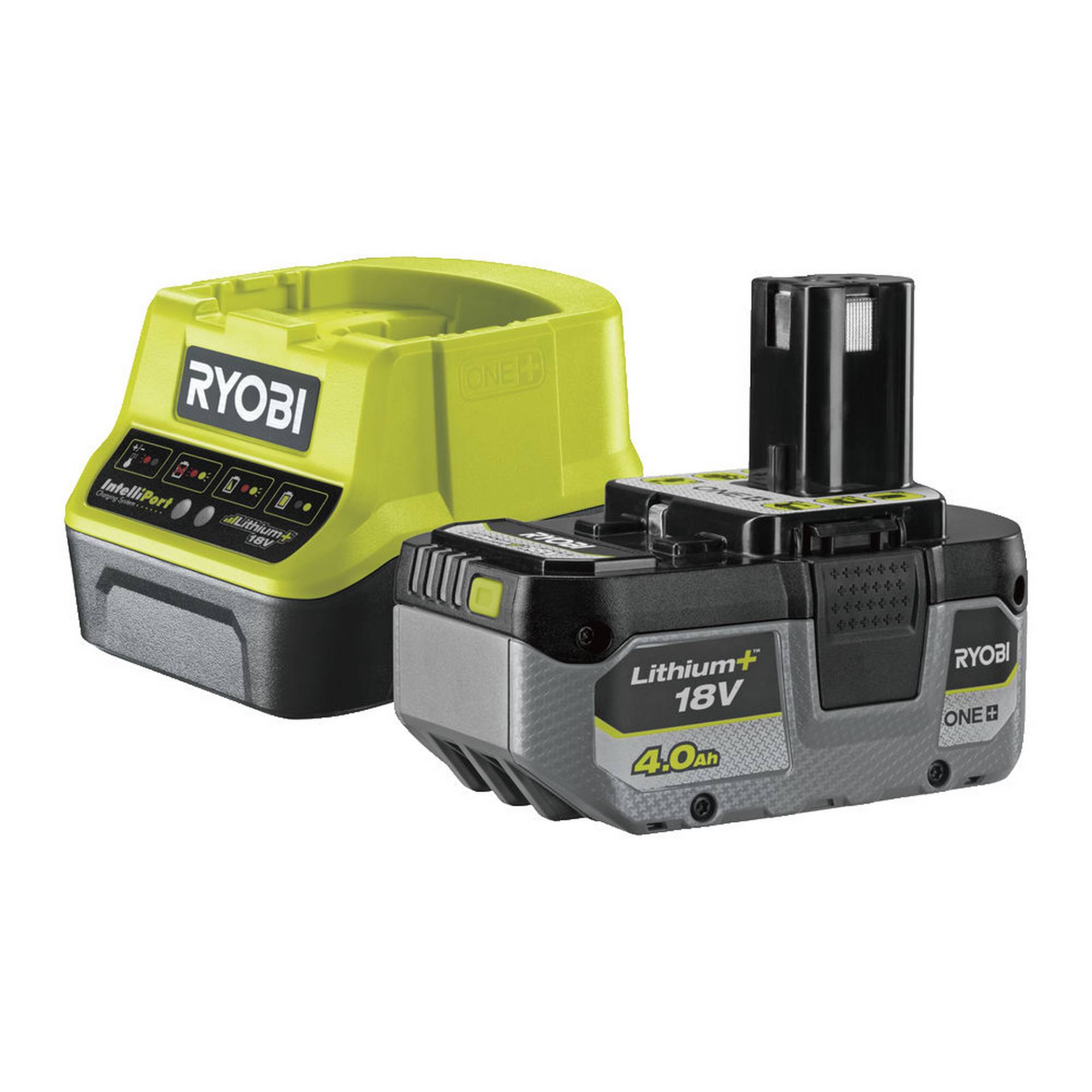 Ryobi Starter-Set 'One+ HP RC18120-140X' Akku und Ladegerät, 18 V 4,0 Ah Ryobi Starter-Set 'One+ HP RC18120-140X' Akku und Ladegerät, 18 V 4,0 Ah von Ryobi
