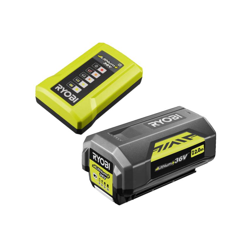 Ryobi Starter-Set 'RY36BC17A-120' Akku und Ladegerät, 36 V 2,0 Ah von Ryobi