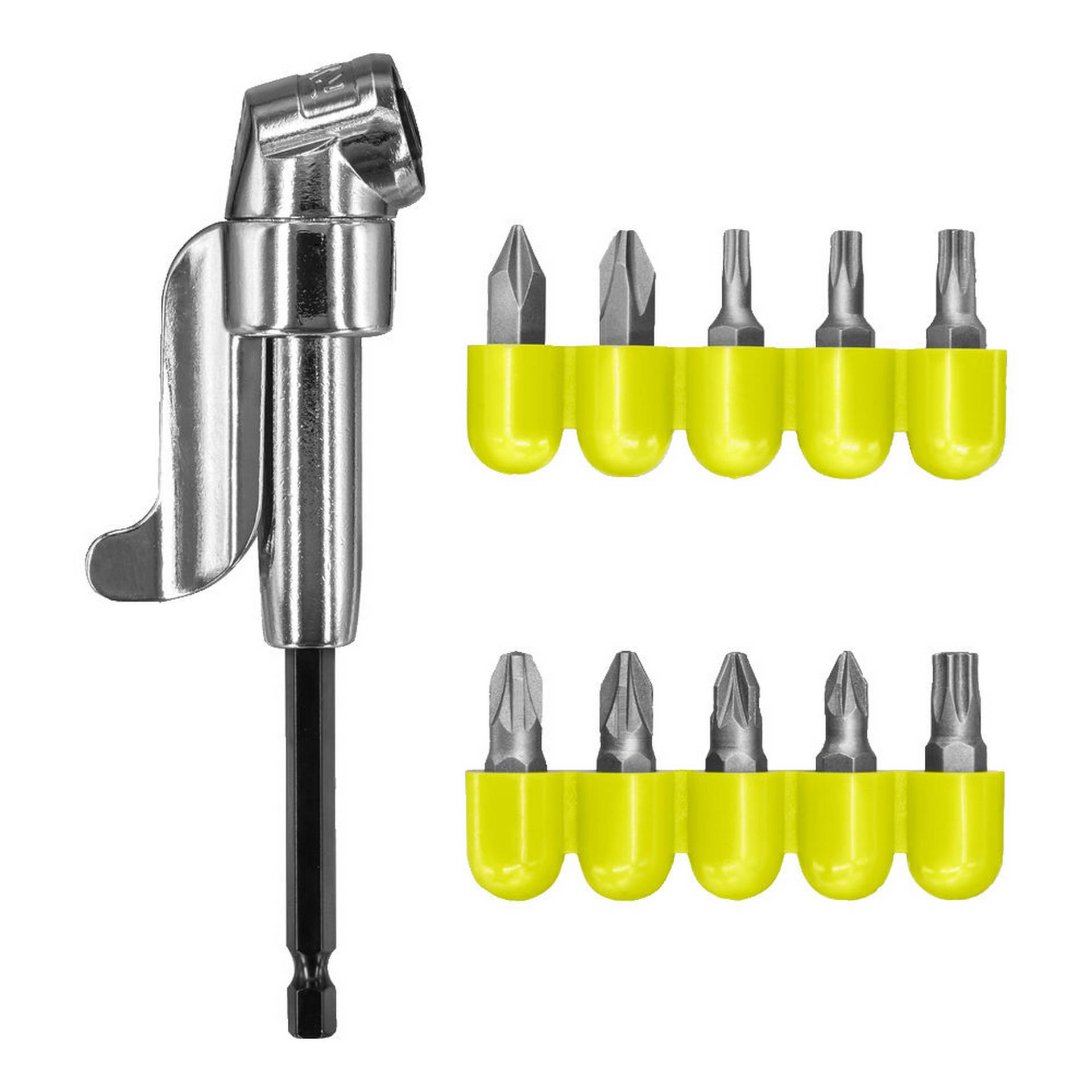 Ryobi Winkelschraubvorsatz 'RAKRAD11' inkl. 10 Schrauberbits Ryobi Winkelschraubvorsatz 'RAKRAD11' inkl. 10 Schrauberbits von Ryobi