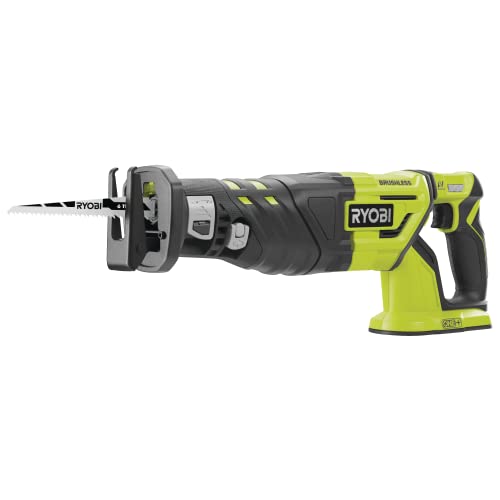 RYOBI 18 V ONE+ Brushless Akku-Säbelsäge R18RS7-0 (Säbelsäge 30 mm, Max. Schnitttiefe in Holz 210mm, ohne Akku und Ladegerät) von Ryobi