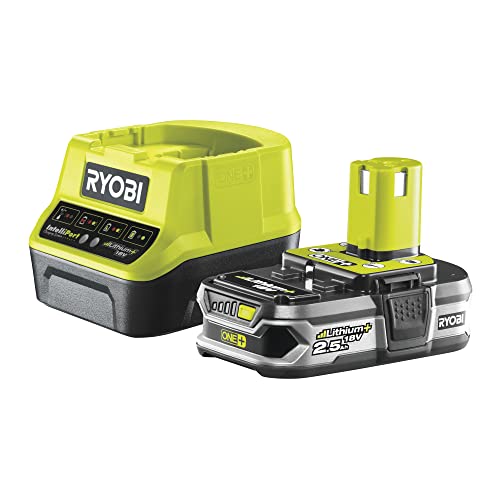 Ryobi Akku mit Schnelladegerät 18V, 2,5 Ah, ONE+, mit Überlastungsschutz und Ladezustandsanzeige, RC18120-125 Ryobi Akku mit Schnelladegerät 18V, 2,5 Ah, ONE+, mit Überlastungsschutz und Ladezustandsanzeige, RC18120-125 von RYOBI