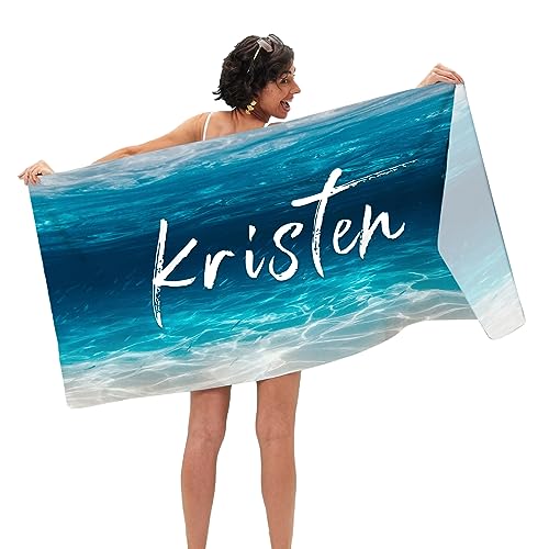 Ryoizen Strandtuch Personalisierte 160 x 80 cm Mikrofaser Badetuch Schnell Trocknend Strandlaken Handtuch Sandfrei Stranddecke Sommer Leicht Reisehandtuch fur Schwimmen Strand Reise,Tauchen von Ryoizen