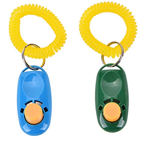 Rysmliuhan Shop Klicker Hund Hundetraining Klicker Hund Verhalten Trainer Katze Training Clicker Pet Clicker Hund Clicker Training Hund Clicker Trainer randomcolor,2pcs von Rysmliuhan Shop