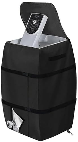 Aufblasbare Spa-Heizungspumpenabdeckung,Whirlpool-Heizungspumpenabdeckung, Warmwasserbereiter Pumpenabdeckung, Öffnung mit Reißverschlussöffnung, 43 x 38 x 54 cm (Schwarz) von Rysydant
