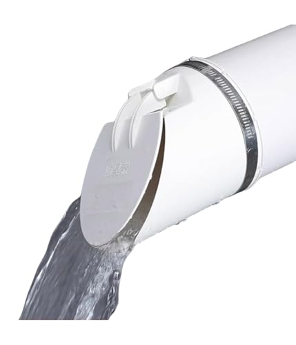 Bodenablauf Anti-Rückflussventil PVC-Drainagerohr Anti-Geruch-Rohrabdeckung für Außenabflussrohre, Verdrängungsventilabdeckung für Außenabflussrohre Auspuffrohrenden (160 mm) von Rysydant