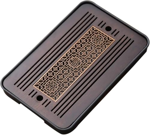 Chinesisches Kung-Fu-Teeset, Holztablett, Wasserablauf mit Wasserspeicher, bequeme Reinigung und Wartung, Geschenk für Freunde und Verwandte (36 x 24 cm) von Rysydant